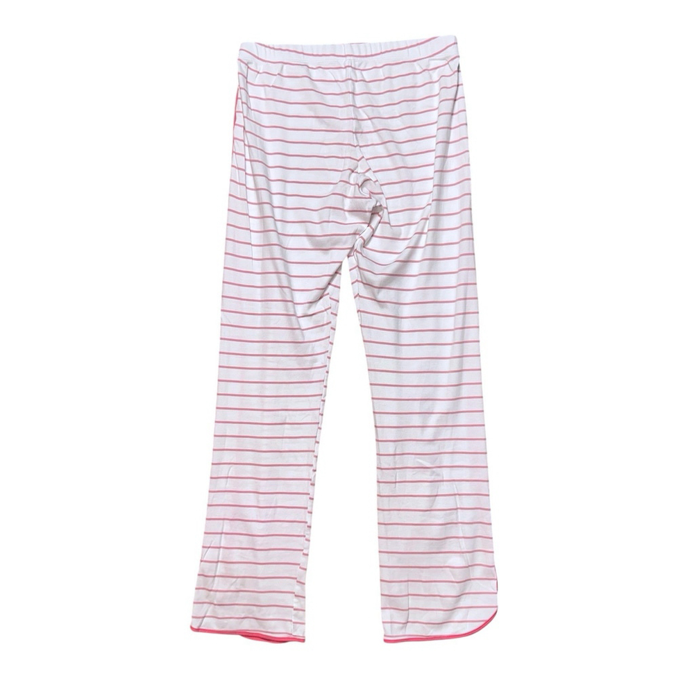 Lake Pajamas Set Womens Small Pink White Stripe Pima Cotton Loungewear Short Slv - Picture 5 of 10